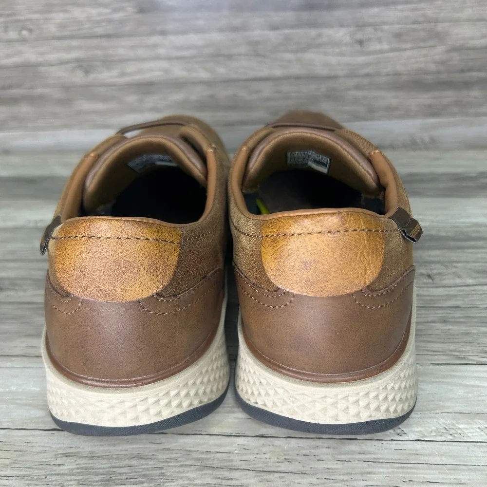 Skechers Mens 10.5 Burkett Camel casual Oxford shoes Brown Leather